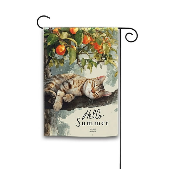 Double-Sided 12x18 Inch Summer Garden Flag - Welcome Sign for Outdoor Yard Decor, Vibrant Floral Porch Banner for Seasonal Decoration