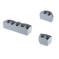 thumbnail image 4 of Diseño fresco Cajón de plástico Organizador Corbata Sujetador Calcetines Contenedor de almacenamiento Divisor multipropósito Cajas de Almacenamiento y organización del hogar gris 6*26.5*8 cm Bearachild HA0024-09B, 4 of 6