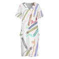 thumbnail image 3 of Vestido holgado de verano para mujer vestido elegante con Bolsillos y lápices de colores promoción, 3 of 6