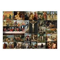 wall26 Peel and Stick Wallpapaer - Bible Stories Christian Paintings Collage| Removable Large Wall Mural Creative Wall Decal - 66x96 inches