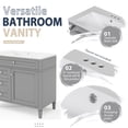 thumbnail image 6 of Miekor Furniture 36" Bathroom Vanity with Medicine Cabinet, Modern Bathroom Storage Cabinet with 2 Soft Closing Doors and 4 Drawers, Single Sink Bathroom Vanity 44352, 6 of 12