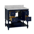 thumbnail image 3 of Beverly 42" Bathroom Vanity with Royal Blue Cabinet and Carrara Marble Top, 3 of 6