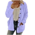 thumbnail image 1 of Liquidation d'Hiver Cardigans pour Femmes Manches Longues Manteau Ample Cardigan Chandail Uni, 1 of 6