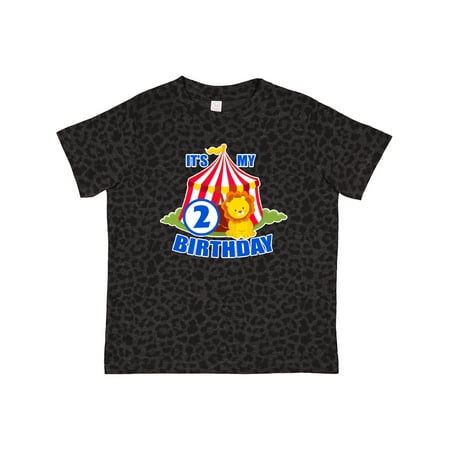 

Inktastic Its My Birthday Circus Tent with Lion 2 Years Old Gift Toddler Boy or Toddler Girl T-Shirt