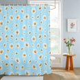 thumbnail image 4 of Shower Curtain Spring White Daisy Shower Curtains for Bathroom Decor, Waterproof Polyester Shower Curtain Set with Hooks, Extra Long 72" x 96" Blue, 4 of 9