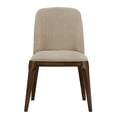 thumbnail image 3 of Weston Home Shaynah Upholstered Side Chairs with Walnut Legs, Set of 2, Sand, 3 of 9