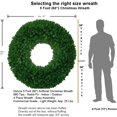 thumbnail image 5 of 5 Foot (60 inch) L.E.D. Christmas Wreath with Pre-lit Red Bow, 5 of 6