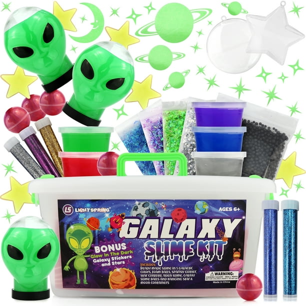 LighSpring Galaxy Slime Kit For Boys And Girls Galactic Slime Toy Set 