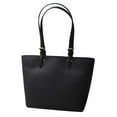 thumbnail image 4 of Michael Kors Womens Jet Set Travel Medium Double Pocket Tote Black/SIlver 35F3GTVT8B-001, 4 of 8