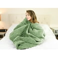 thumbnail image 4 of Biddeford Velour Sherpa Electric Heated Warming Blanket Queen Sage Green, 4 of 4