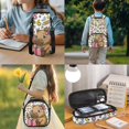 thumbnail image 3 of Bulopur Girls 17 Inch School Backpack 4 Piece Capybara Print Bookbag with Lunch Box, Water Bottle Holder and Pencil Case for Elementary Girls, 3 of 8