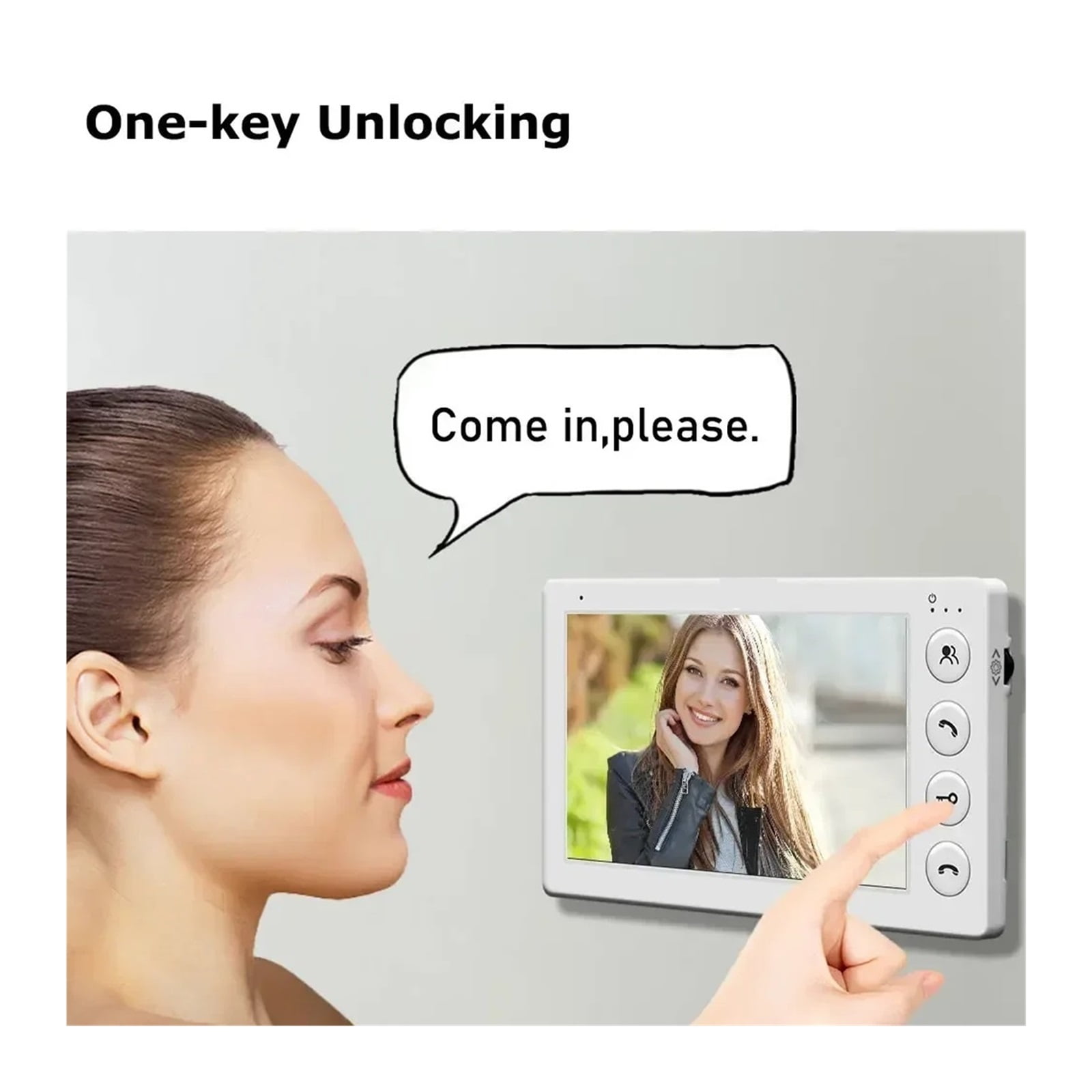 2/3/4 Unit Multi Apartments Intercom Video Doorbell With RFID Card Unlock 7inch 4Wired Video Door Phone System ,Crystal-Clear 2K