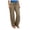 Brown, variant on KPOPLK Baggy Straight Wide Leg Pants for Women with Pockets Ladies Cotton Linen Slacks Casual Solid Color Drawstring Elastic Waist Daily Trousers Size 8-9 Years,Brown