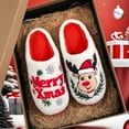 thumbnail image 2 of Gaexia Cozy Indoor Slippers With Cute Reindeer Design for Winter â Soft Shoes for And Couples for Holiday Season Comfort Warm Furry Footwear - Z12-Red, 2 of 4