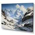 thumbnail image 2 of Designart "Alpine Majesty French Snowy Peaks III" Landscapes Canvas Print, 2 of 5