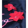 thumbnail image 2 of Aeropostale - Camiseta gráfica para mujer con diseño de flor de purpurina 87, azul, extragrande, 2 of 2