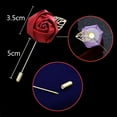 thumbnail image 5 of HAOSHICS 12Pcs Artificial Rose Flower Pins, Groom Suit Lapel Pin Flower Buttons, Men's Suit Corsages for Wedding, Party, Anniversary, Stage Performance Costume Decoration, 5 of 6