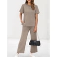 thumbnail image 3 of Conjunto Deportivo de Dos Piezas para Mujer, Informal, de Corta y Pantalón . Caqui L, 3 of 5