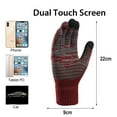 thumbnail image 2 of Color contrast offset touch screen thermal gloves Knitted gloves Men's autumn and winter plush gloves, 2 of 5