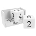 thumbnail image 1 of AURARMLET Tabletop Perpetual Flip Calendar Rustic Design For Living Room 1Set, 1 of 6