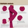 thumbnail image 4 of Yuwull Women's Yoga Pants Soft Comfy Yoga Sweat Loose High Waist Wide Leg Pants Workout Out Leggings Lounge Gym Sports Athletic Pants On Clearance, 4 of 7