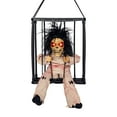 thumbnail image 3 of Scary Prison Caged Dead Prisoner Cage Specter Statue Photo Prop Skeleton Toy for Style A, 3 of 8