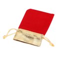 thumbnail image 1 of 50pcs Velvet Drawstring Pouch, Elegant Gold Trim, 7 X 9cm Velvet Material, Sturdy Korean Rope, with Simple Pull Closure, for Gifts, Jewelry, Wedding Favors, 1 of 7