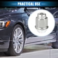 thumbnail image 2 of Tuercas de rueda únicas de 5 piezas compatibles con Chevrolet Malibu M12 x 1.5 de acero al carbono tono plateado, 2 of 7
