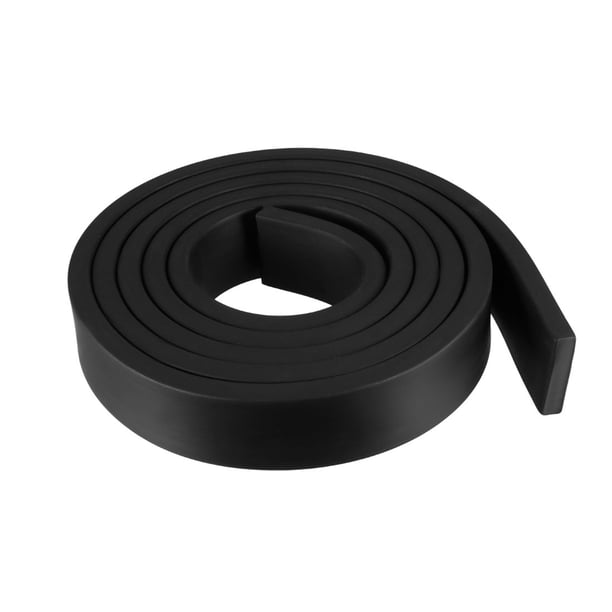 Tira de sellado de goma rectangular sólida única de Bargains, 5mm de ancho, 3mm de grosor, 1 metro de largo, negra, 35mm x 10mm x 2m