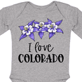 thumbnail image 4 of Inktastic I Love Colorado Columbine Flowers Boys or Girls Long Sleeve Baby Bodysuit, 4 of 5