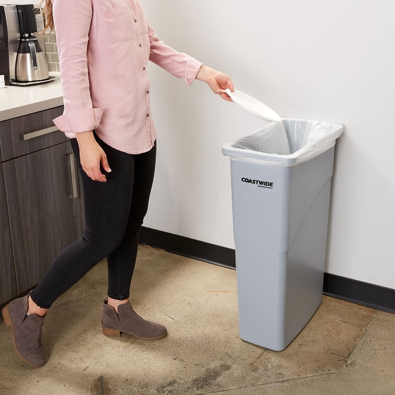 Staples Coastwide Professional Slim Plastic Trash Can with no Lid