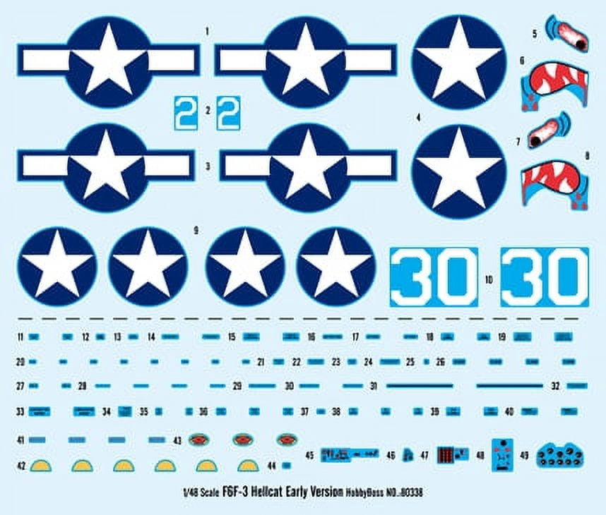 F6F-3 Hellcat Early Version 1/48 Scale Plastic Model Kit Hobby Boss
