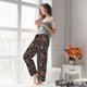 thumbnail image 5 of Balery Retro Floral Pantalones de pijama para mujer, pijamas ultraligeros, pantalones de estar por casa-Medium, 5 of 6