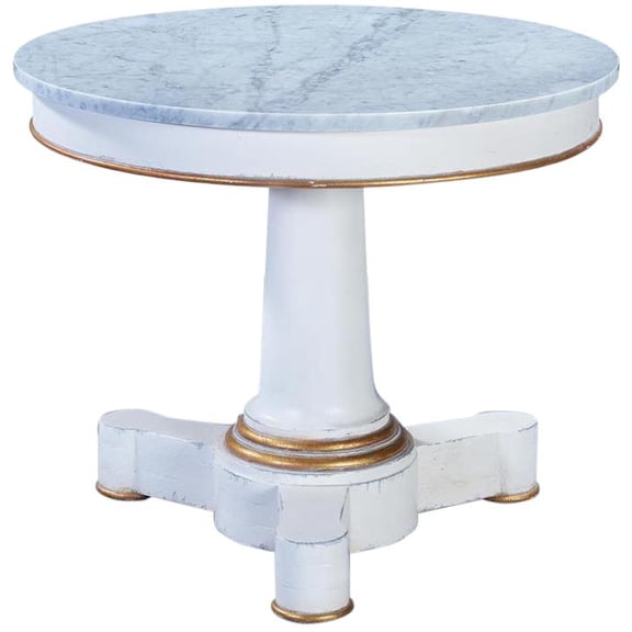 Elegant Julian Marble and Gold Center Table