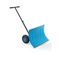 thumbnail image 1 of JoanKaren Pelle à Neige de 29 Pouces avec Roues, Pousse-Neige en Métal Robuste, Lame Inclinée à 5 Positions et Poignée à Hauteur Réglable à 5 Niveaux, Bleu, 1 of 8