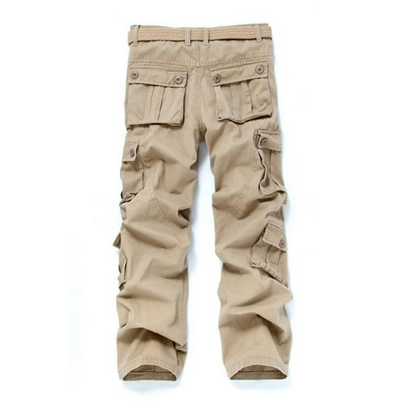 Edvintorg Cargo Pants for Men Fashion Casual Cotton Multi-Pocket Outdoors Work Trouser Cargo Long Pants Mens Sweatpants