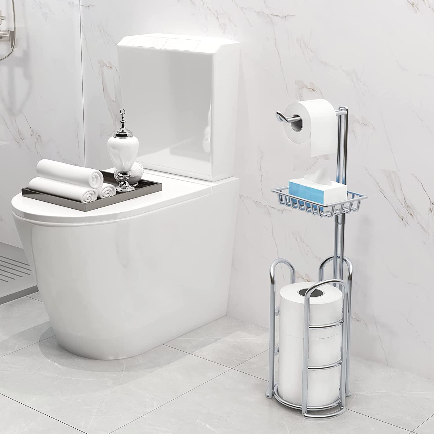 Porte-papier Hygiénique Support Porte-mouchoirs Support De Rangement Mural En Acier Inoxydable Hercules Rouleau De Serviettes Rangement Articles De Salle De Bain