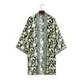 thumbnail image 3 of LOVZFMLL Cardigan pour Femmes Kimono Fluide Cardigan Robe Ouverte Blouse en Mousseline Imprimée Hauts Amples, 3 of 9