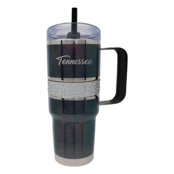 Black Tennessee Volunteers 32oz. MyBevi Rhinestone Hollywood Travel Mug