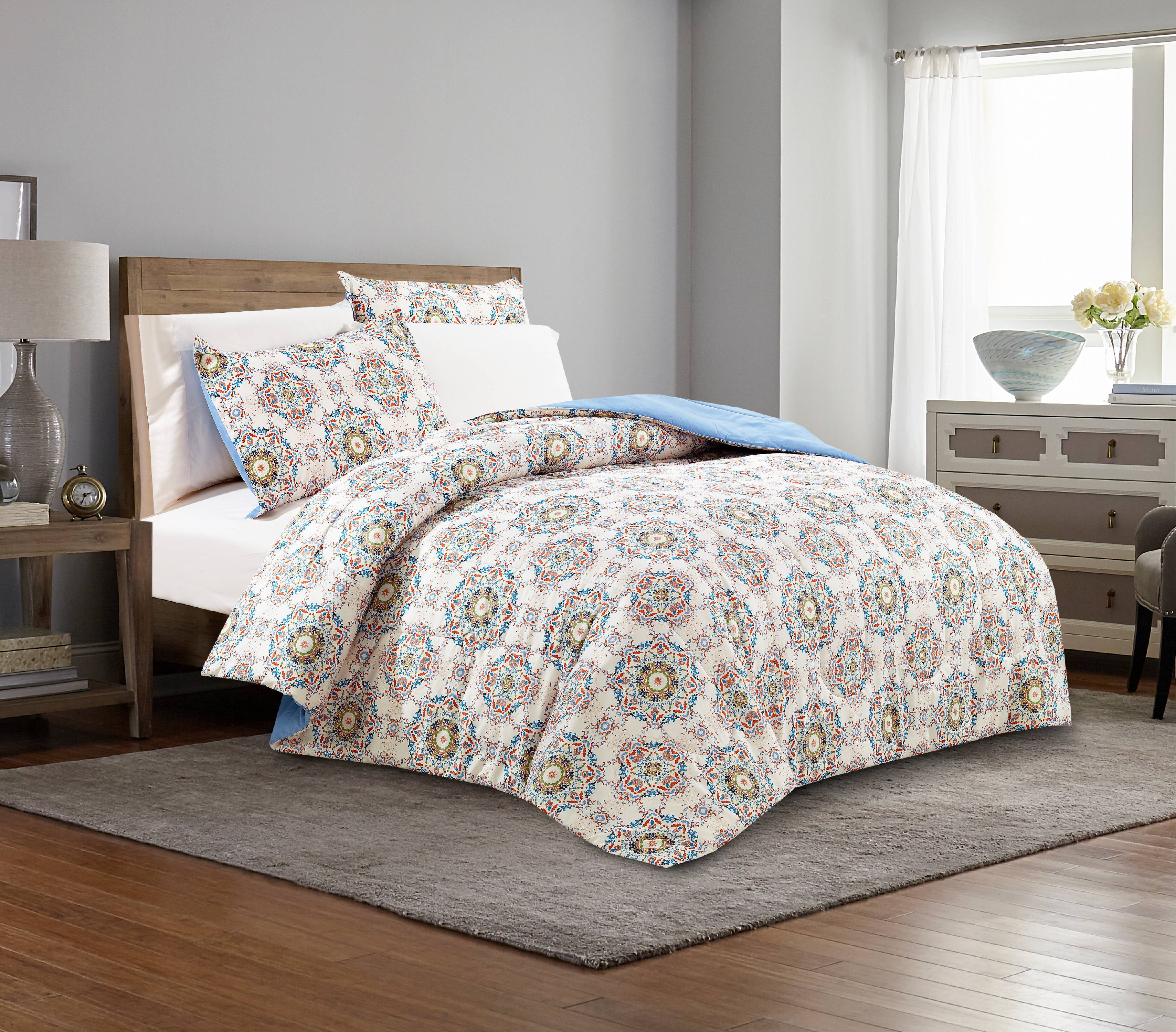 Mainstays Crafted Discoveries Bed-in-a-Bag Complete Bedding Set, Full
