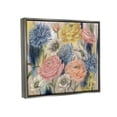 thumbnail image 3 of Stupell Industries Modern Mixed Flower Blooms Graphic Art Luster Gray Floating Framed Canvas Print Wall Art, Design by Elizabeth Medley, 3 of 6