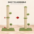 thumbnail image 6 of NiamVelo 22'' Cat Scratching Post Kitten Scratcher Sisal Cat Scratcher Scratch Posts with Hanging Balls for Kittens or Smaller Cats ( Green ), 6 of 7