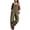 Army Green, variant on Womens Denim Overalls Loose Fit Barrel Leg Adjustable Strap Hip Hop Jean Jumpsuits