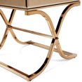 thumbnail image 3 of Furniture of America Monna Metal X-Cross Leg End Table, Brass, 3 of 5
