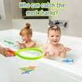 thumbnail image 2 of Toy Fishing Net for Bath | Bath Toys for Kids – Dive Game Small Sinking Fish, 4 Sharks, 2 of 6