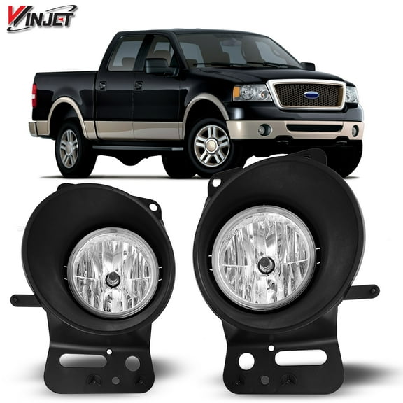 Winjet Halogen Clear Lens Fog Lights Pair Set for 2006-2008 Ford F-150