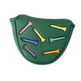 thumbnail image 4 of S SERENABLE Golf Mallet Putter Cover Wear Resistant Easy Cleaning Club Cover Green Semicircle, 4 of 9