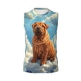 thumbnail image 4 of Yiaed Sunshine Cloud Bulldog Print Men's Singlet Vests Summer Running Muscle Tank Tops Gym Undershirt Round Neck Sleeveless for man, 4 of 5