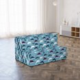 thumbnail image 4 of Nautical Foldable Mattress, Cartoon Whale and Dolphins, 74.8" x 39.4", Sea Blue Multicolor, by Ambesonne, 4 of 6