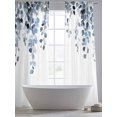 thumbnail image 6 of Blue Eucalyptus Leaves Semi Sheer Curtains 96 Inch Length 2 Panels Set, Summer Farmhouse Botanical Sheer Kitchen Curtain Privacy Voile Window Curtain for Living Room Bedroom Rod Pocket Drapes, 6 of 7